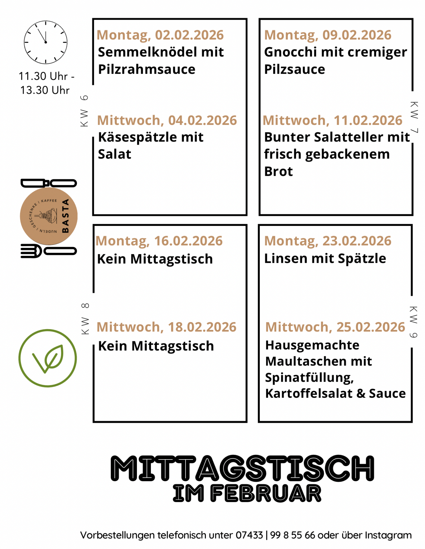 Kopie von Kopie von Kopie von Kopie von Floral Orange Monthly Lunch Menu - 11