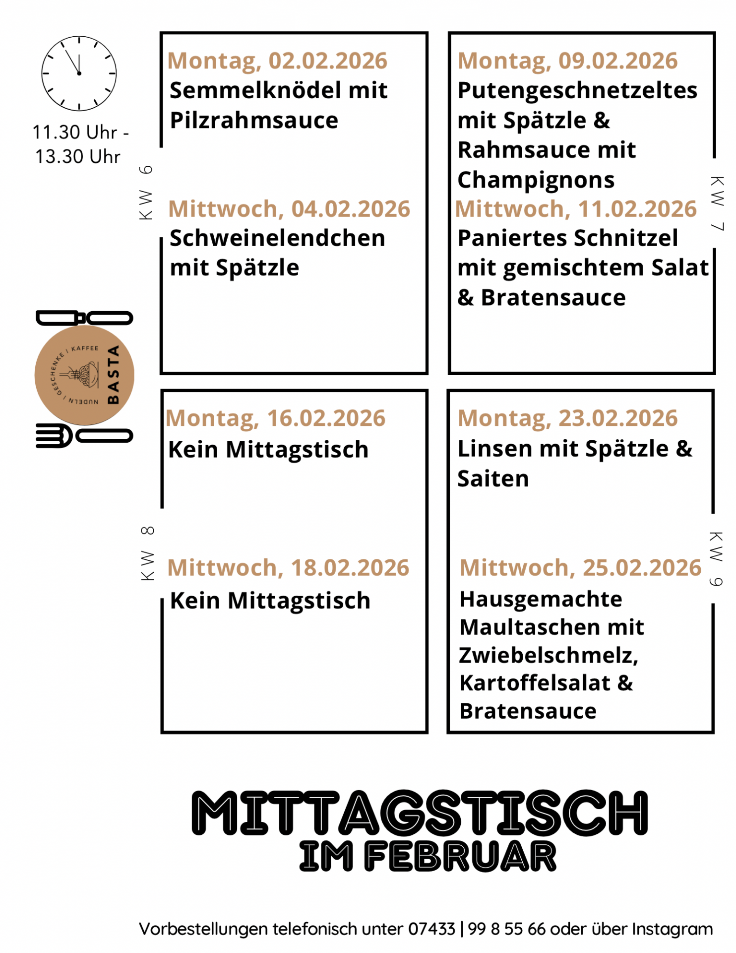 Kopie von Kopie von Kopie von Kopie von Floral Orange Monthly Lunch Menu - 12